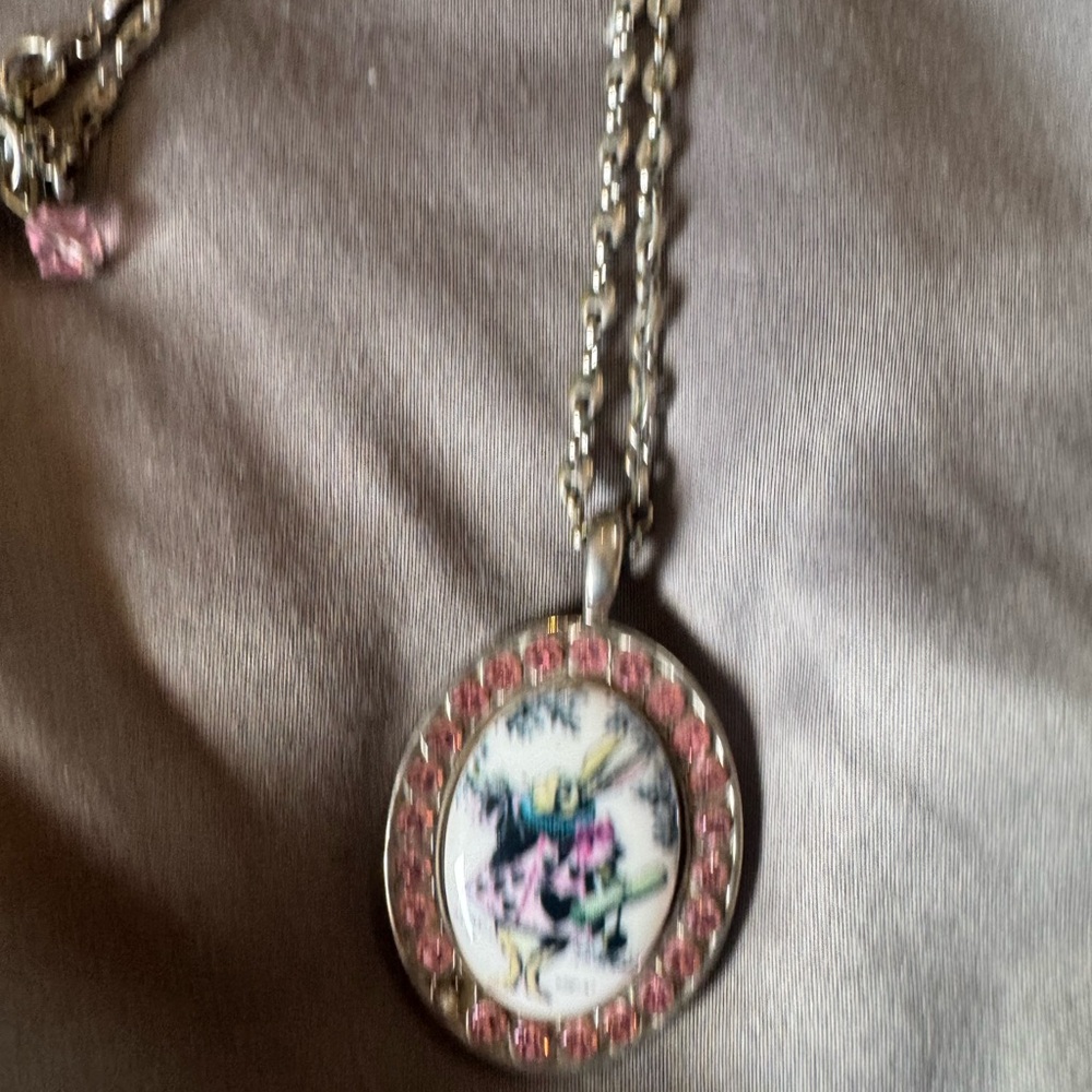 Tarina Tarantino Pink and Silver Necklace